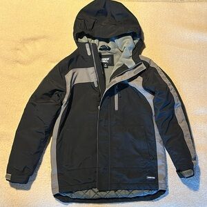Lands End winter jacket (Squall) Boys Medium (10-12) Black with gray